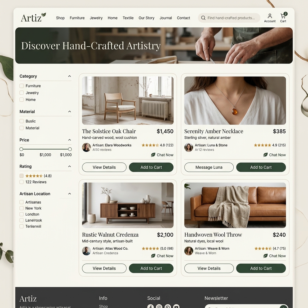 Artiz Marketplace Mockup